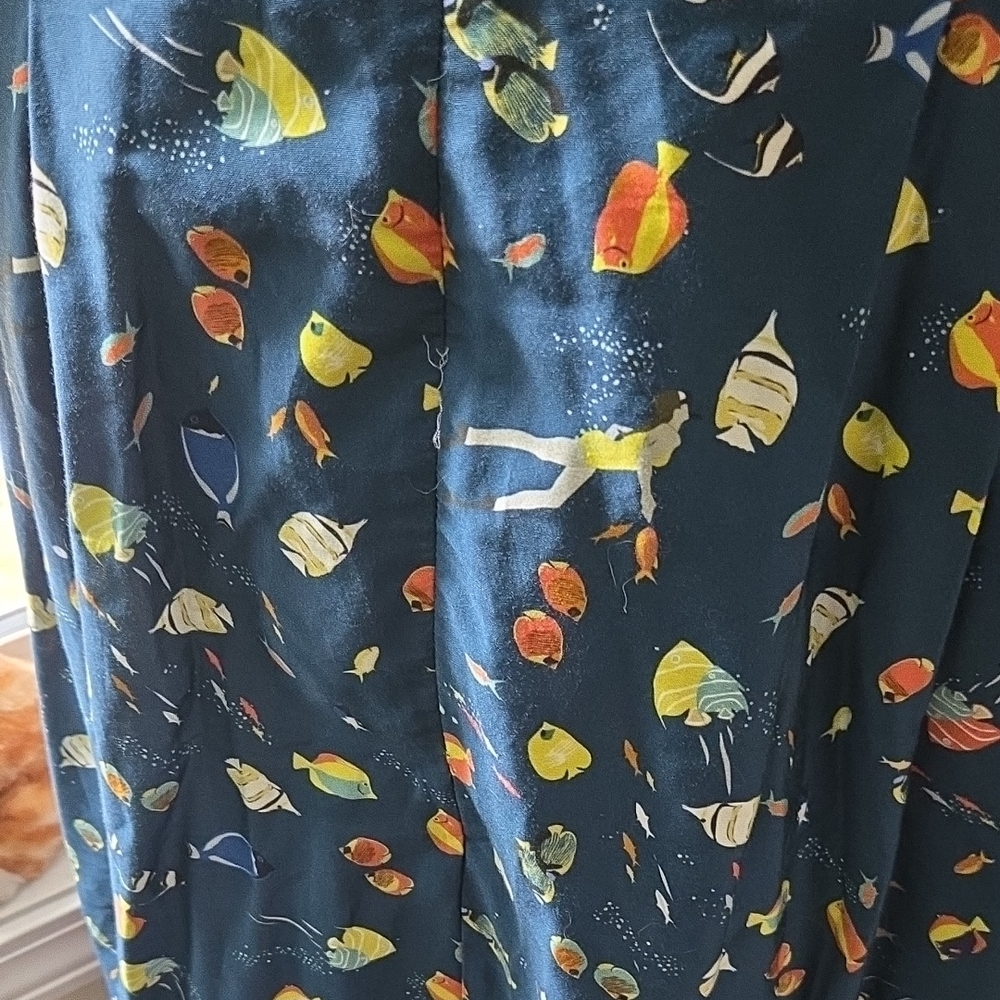 Palava Beatrice Under The Sea Blue Dress with Yellow Accents - Picture 3 of 4